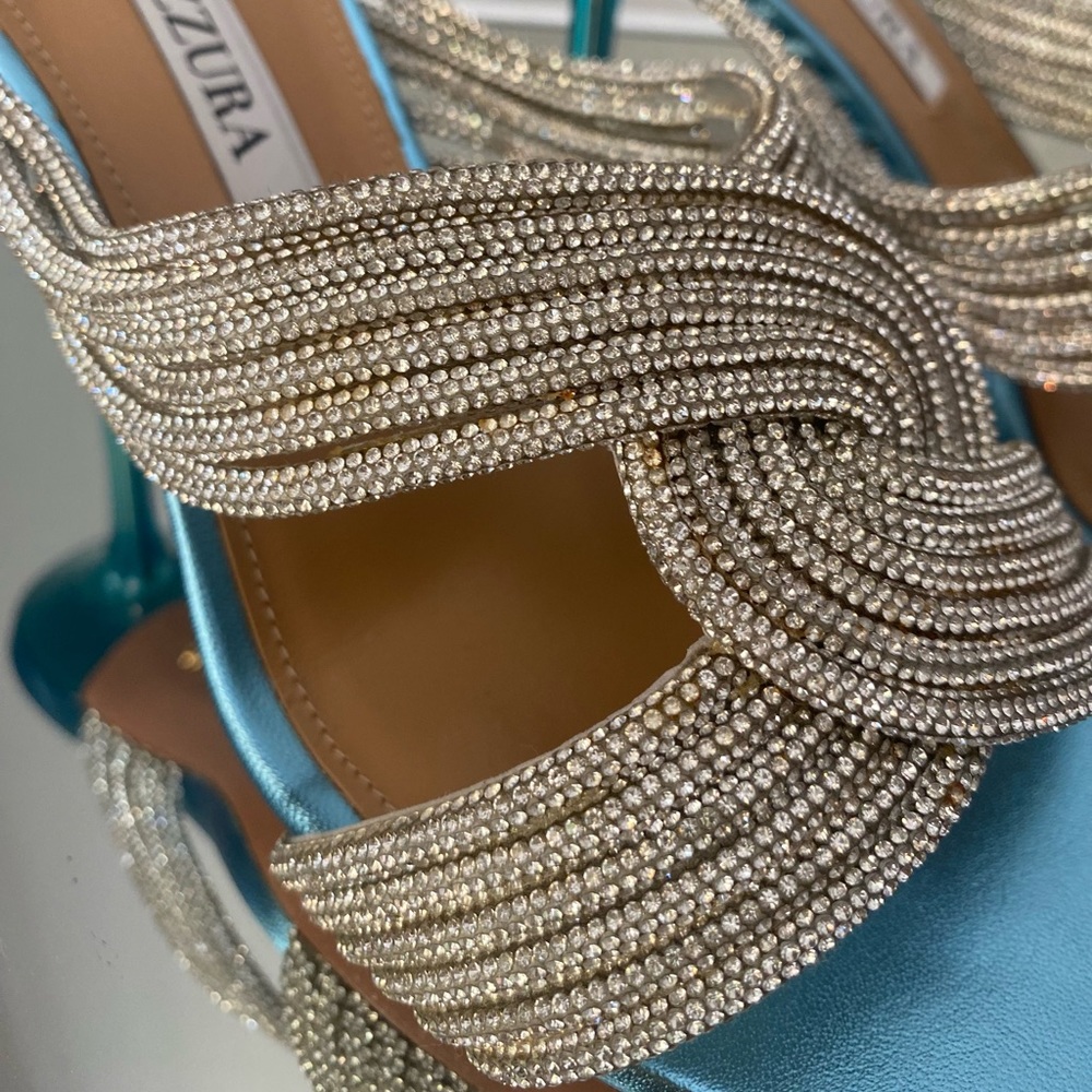 New Aquazzura Gatsby Mule 75mm sandals 37 $1,195 - Picture 14 of 16
